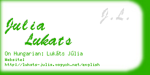 julia lukats business card